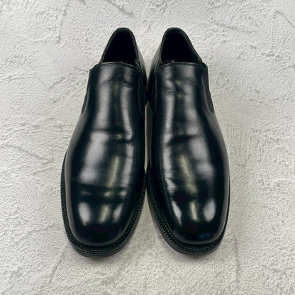 Excellent condition Church's Sidegoa semi-square plain low-top black sandals, size 80F, UK8, 26.5cm (W3419).