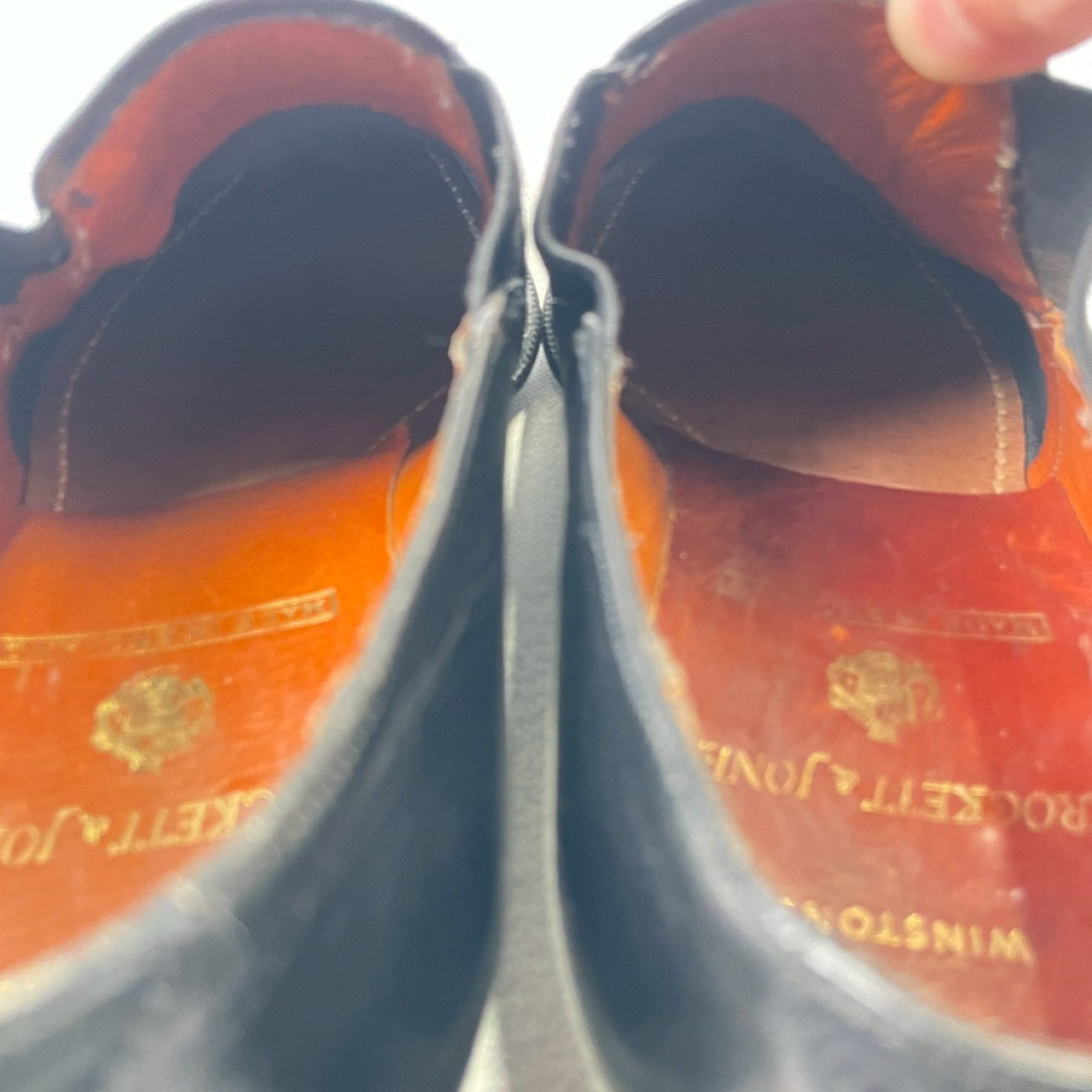 【良品】Crockett&Jones / クロケットアンドジョーンズ 60~70年代 WINSTON3 ウィンストン サイドエラスティック サイドゴア 黒 ブラック UK7.5 / 26.0cm【W3420】