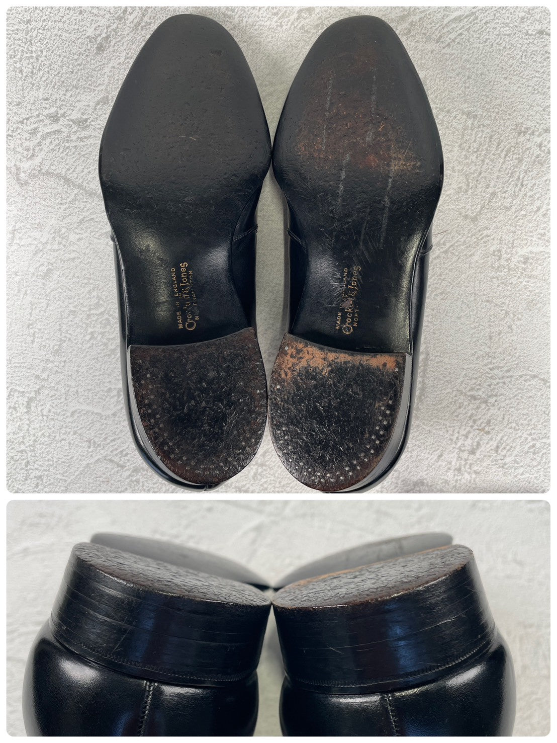 【良品】Crockett&Jones / クロケットアンドジョーンズ 60~70年代 WINSTON3 ウィンストン サイドエラスティック サイドゴア 黒 ブラック UK7.5 / 26.0cm【W3420】