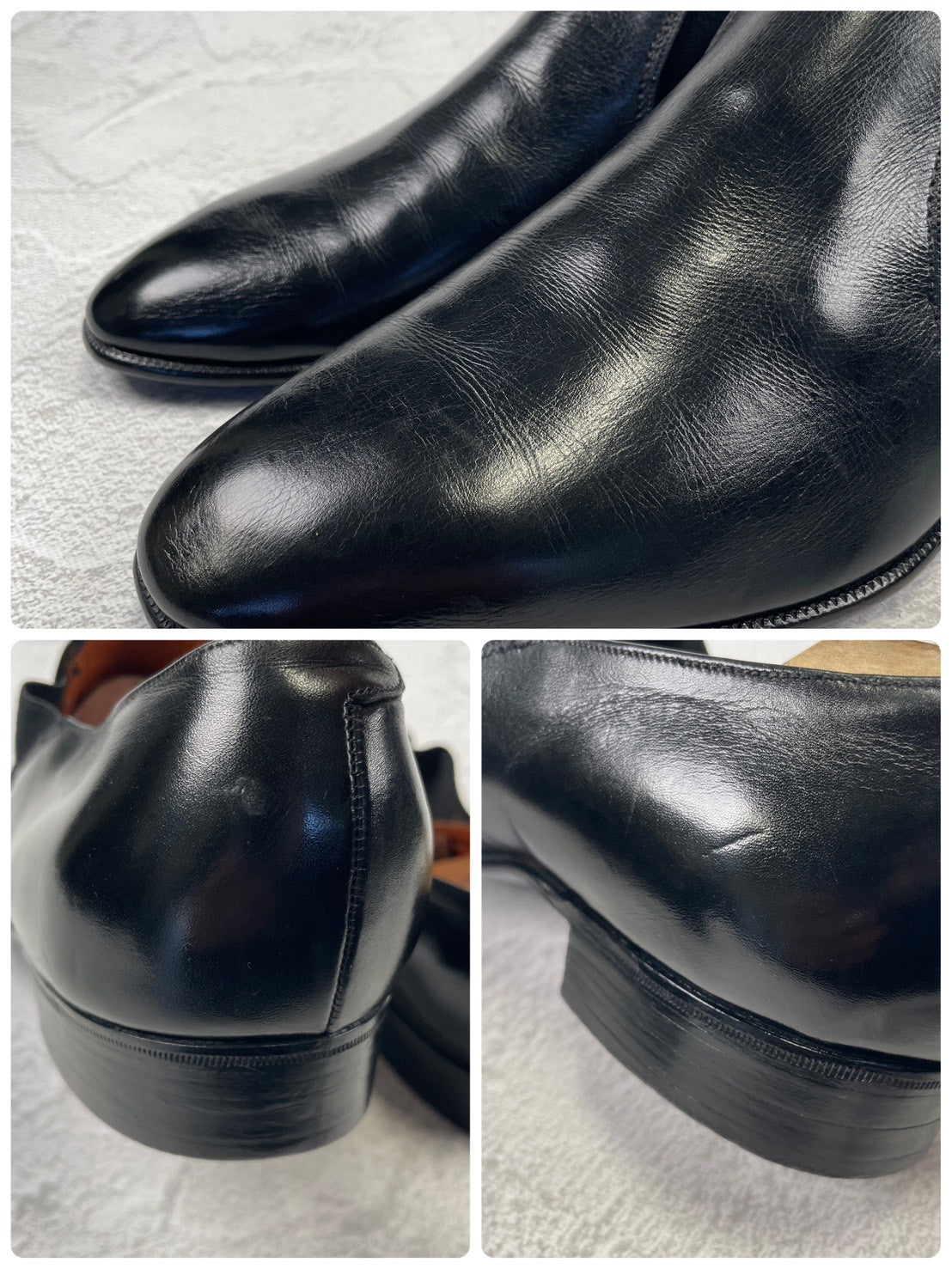 【良品】Crockett&Jones / クロケットアンドジョーンズ 60~70年代 WINSTON3 ウィンストン サイドエラスティック サイドゴア 黒 ブラック UK7.5 / 26.0cm【W3420】