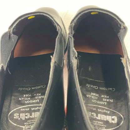 Excellent condition Church's Sidegoa semi-square plain low-top black sandals, size 80F, UK8, 26.5cm (W3419).