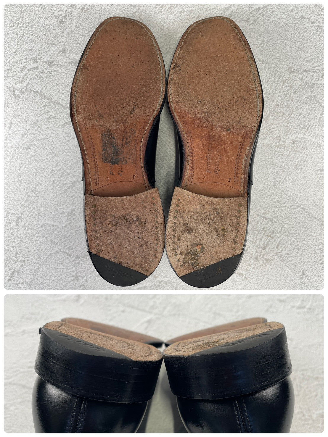 Excellent condition Church's Sidegoa semi-square plain low-top black sandals, size 80F, UK8, 26.5cm (W3419).