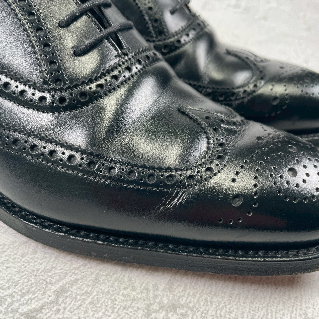 Excellent condition: Joseph Cheaney &amp; Sons ARTHUR III brogue boots in black, UK size 6.5, 25.0-25.5cm (W3421).