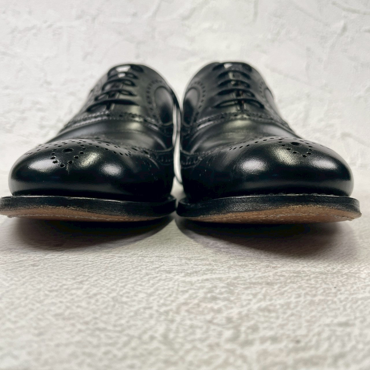 Excellent condition: Joseph Cheaney &amp; Sons ARTHUR III brogue boots in black, UK size 6.5, 25.0-25.5cm (W3421).