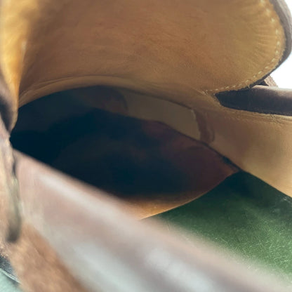 【良品】Crockett&Jones / クロケットアンドジョーンズ BRAMWELL / ブラムウェル コインローファー スエード 濃茶 ブラウン UK7 / 25.5cm【W3422】