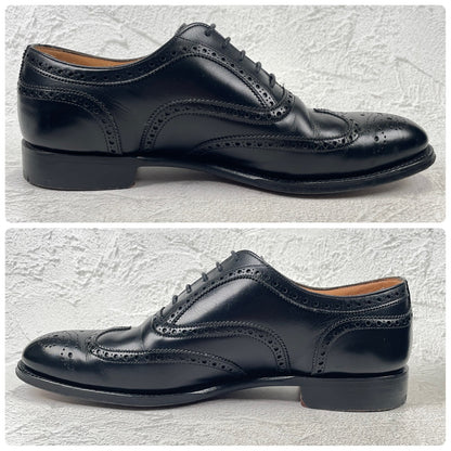 Excellent condition: Joseph Cheaney &amp; Sons ARTHUR III brogue boots in black, UK size 6.5, 25.0-25.5cm (W3421).