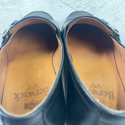 Excellent condition Berwick 5111 CHSG double monk loafers in black, size 39 (EU) / 24.5cm (W3429).