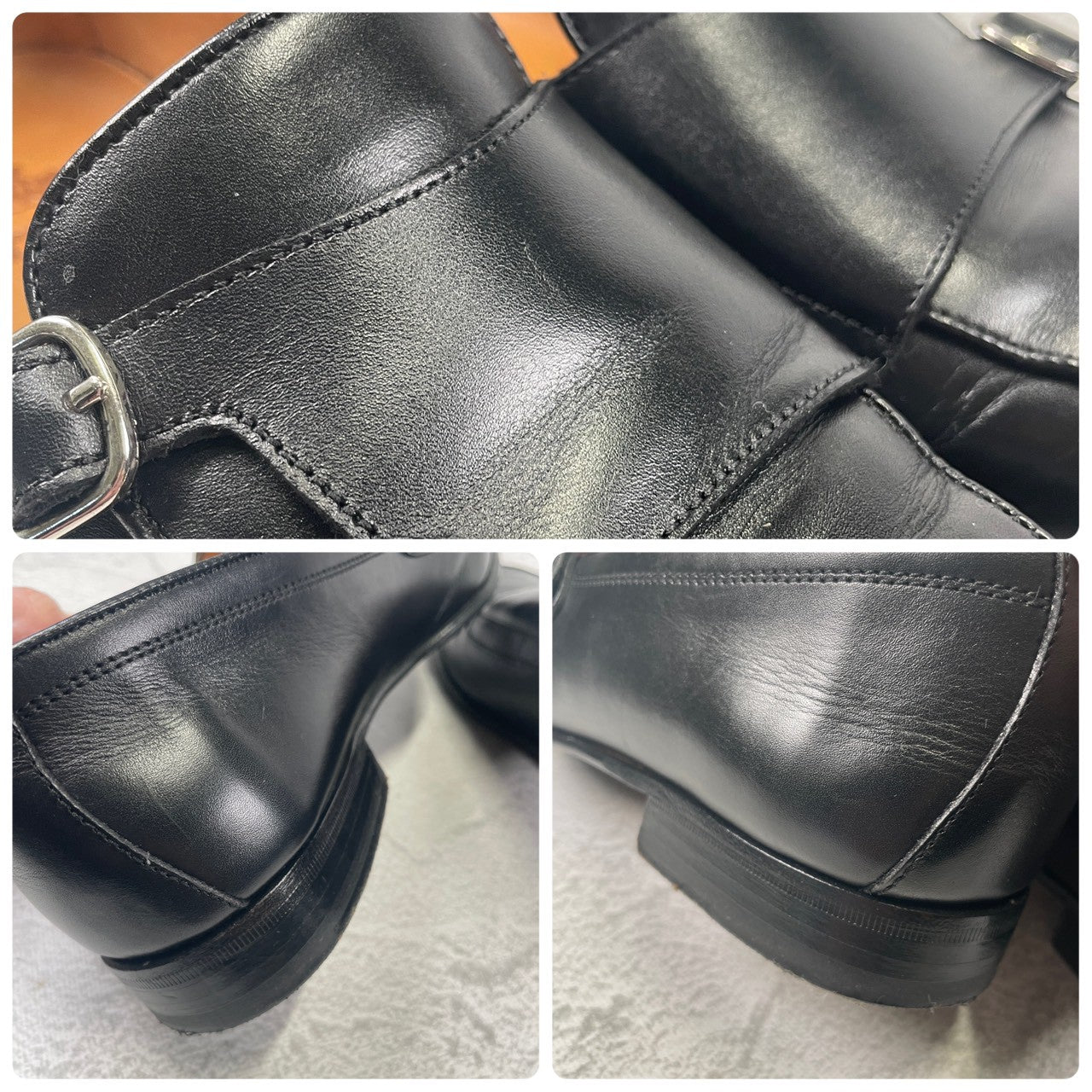 Excellent condition Berwick 5111 CHSG double monk loafers in black, size 39 (EU) / 24.5cm (W3429).