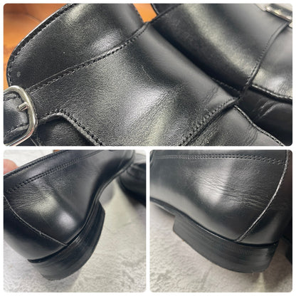 Excellent condition Berwick 5111 CHSG double monk loafers in black, size 39 (EU) / 24.5cm (W3429).