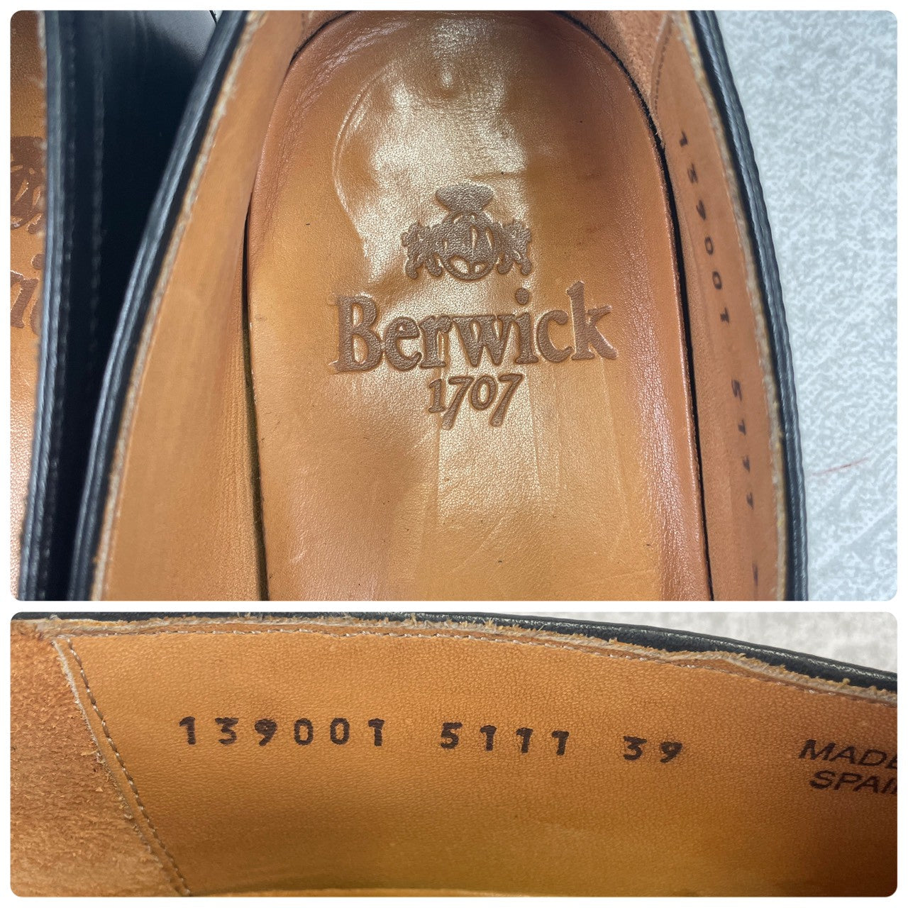 Excellent condition Berwick 5111 CHSG double monk loafers in black, size 39 (EU) / 24.5cm (W3429).