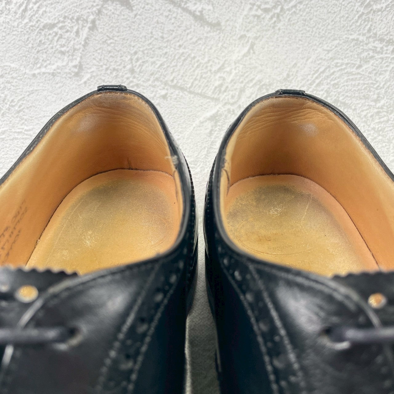 Church's Diplomat Full Brogue Straight Heel Boots with Inner Wings, Black, UK 7.5, Size 26cm (W3423) - Lift Replaced