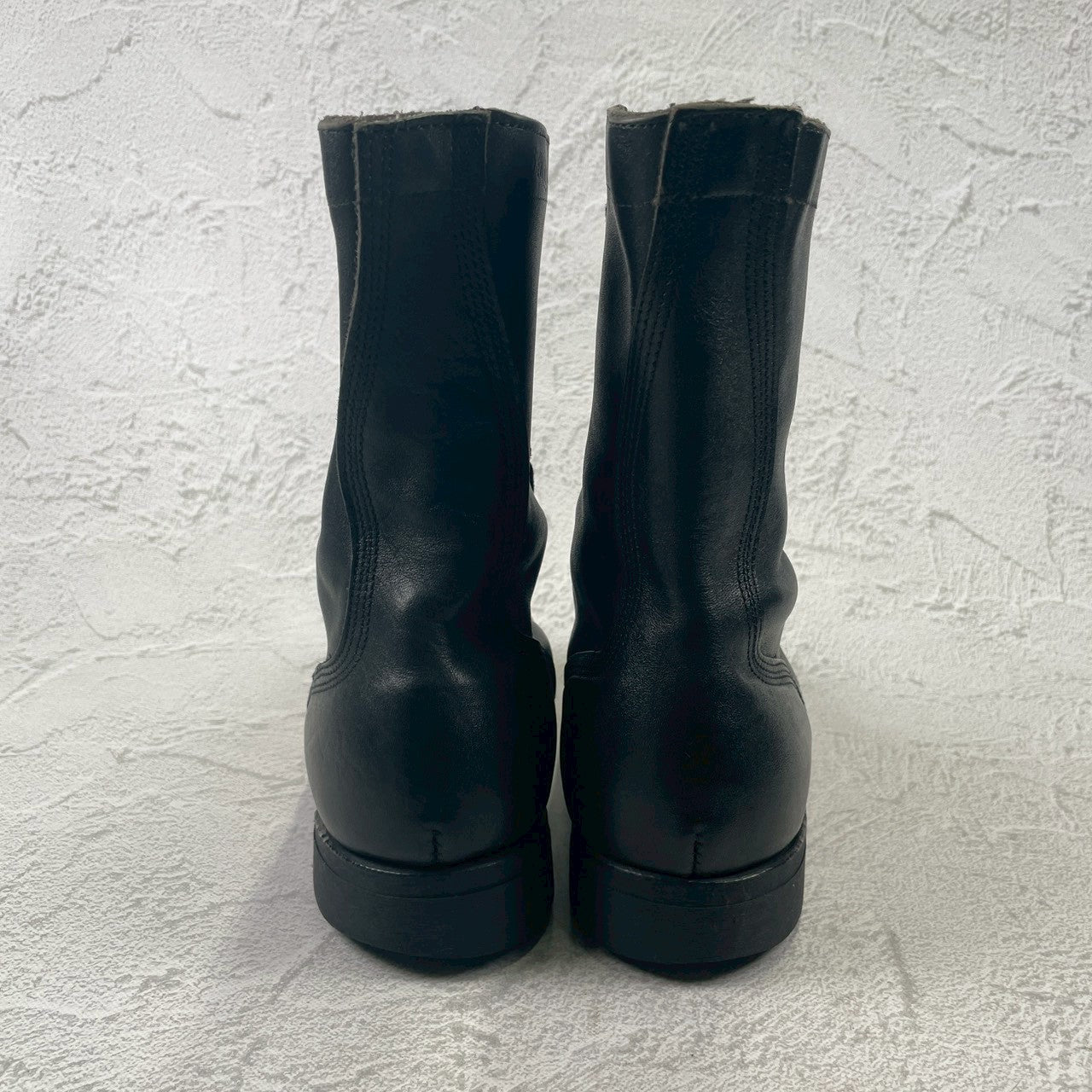 [Made in 1991] US ARMY / MILITLY Military Front Zip Boots, Straight, Wingtip, Steel Toe, Black, US Size 6.5 / Equivalent to 25cm [W3430]