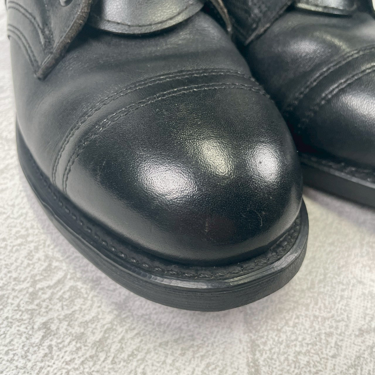 [Made in 1991] US ARMY / MILITLY Military Front Zip Boots, Straight, Wingtip, Steel Toe, Black, US Size 6.5 / Equivalent to 25cm [W3430]