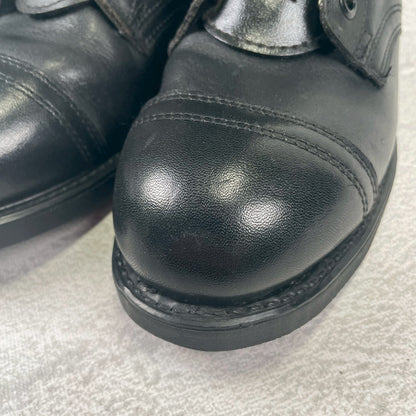 [Made in 1991] US ARMY / MILITLY Military Front Zip Boots, Straight, Wingtip, Steel Toe, Black, US Size 6.5 / Equivalent to 25cm [W3430]