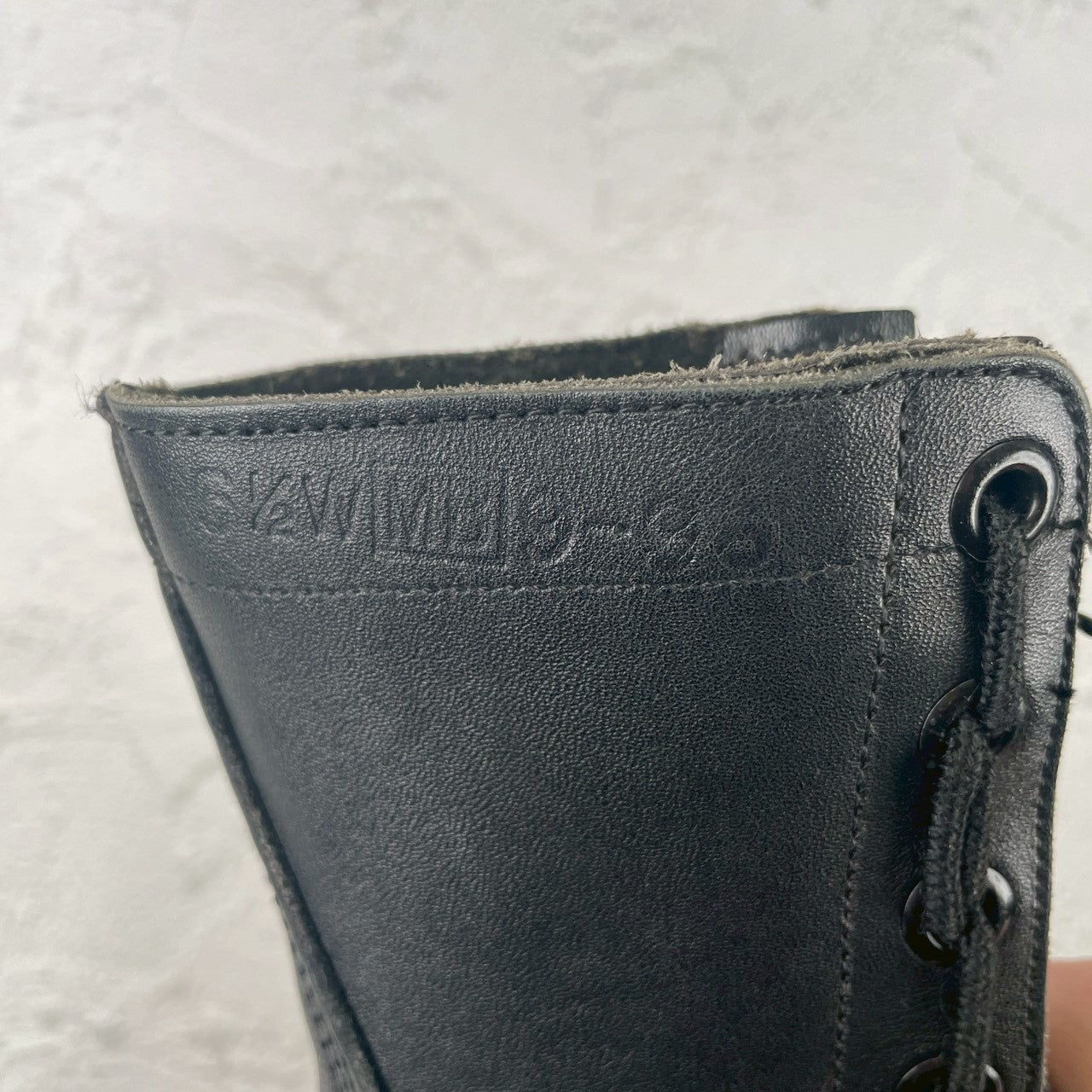 [Made in 1991] US ARMY / MILITLY Military Front Zip Boots, Straight, Wingtip, Steel Toe, Black, US Size 6.5 / Equivalent to 25cm [W3430]