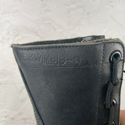 [Made in 1991] US ARMY / MILITLY Military Front Zip Boots, Straight, Wingtip, Steel Toe, Black, US Size 6.5 / Equivalent to 25cm [W3430]