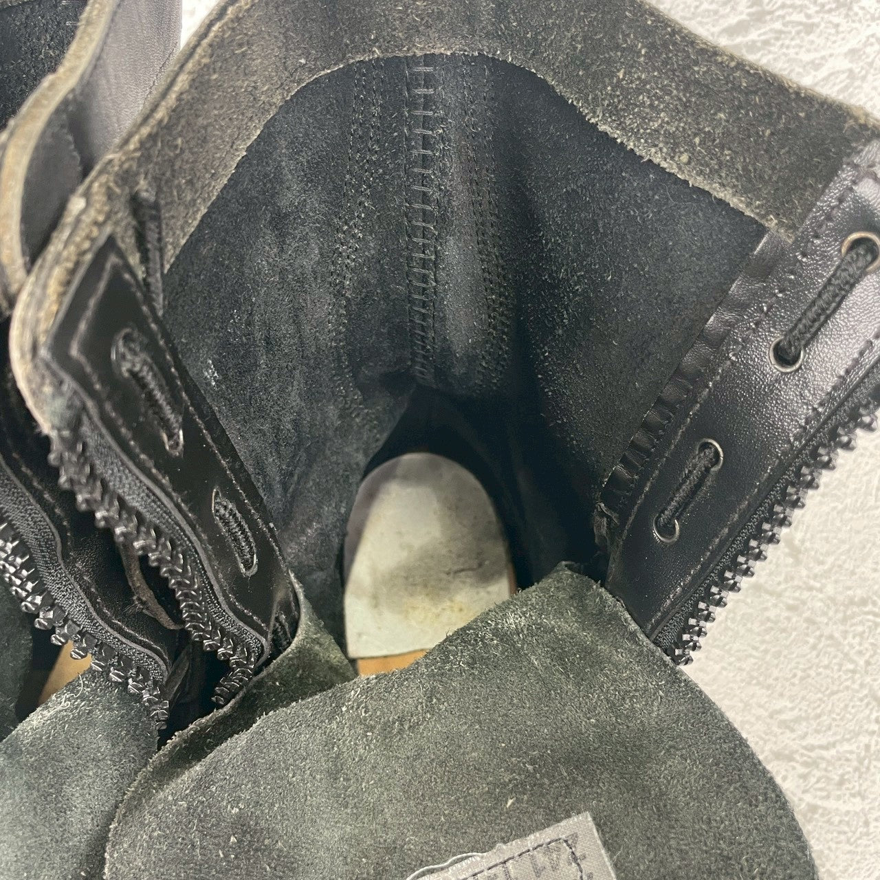 [Made in 1991] US ARMY / MILITLY Military Front Zip Boots, Straight, Wingtip, Steel Toe, Black, US Size 6.5 / Equivalent to 25cm [W3430]