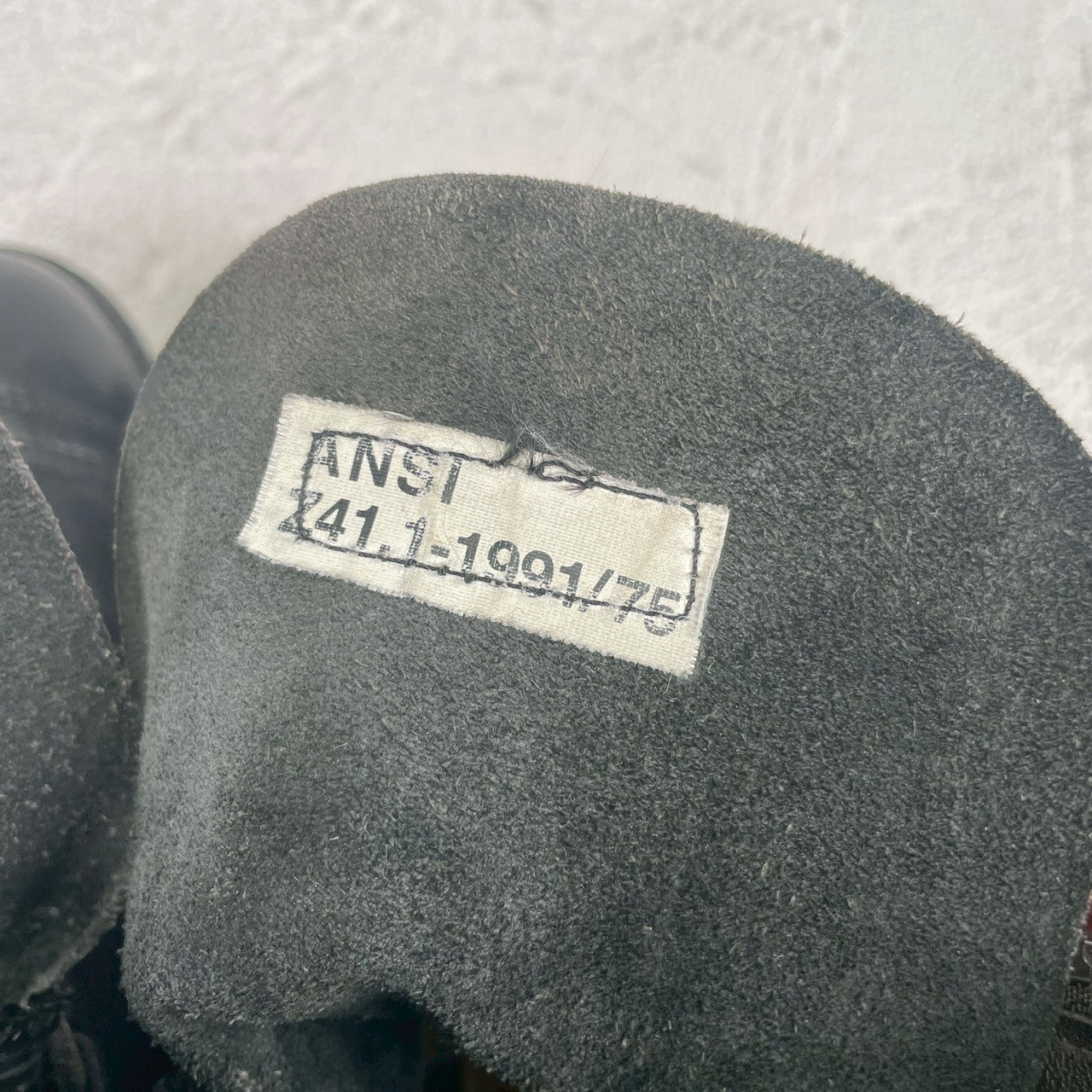 [Made in 1991] US ARMY / MILITLY Military Front Zip Boots, Straight, Wingtip, Steel Toe, Black, US Size 6.5 / Equivalent to 25cm [W3430]