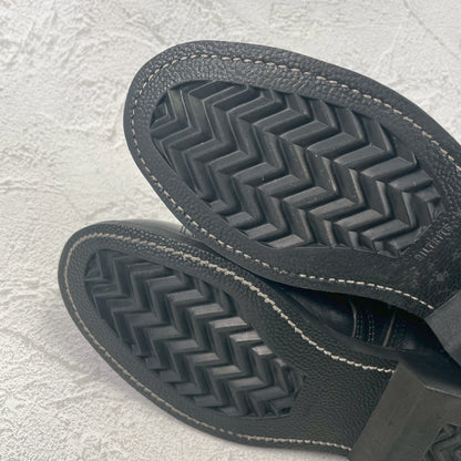 [Made in 1991] US ARMY / MILITLY Military Front Zip Boots, Straight, Wingtip, Steel Toe, Black, US Size 6.5 / Equivalent to 25cm [W3430]