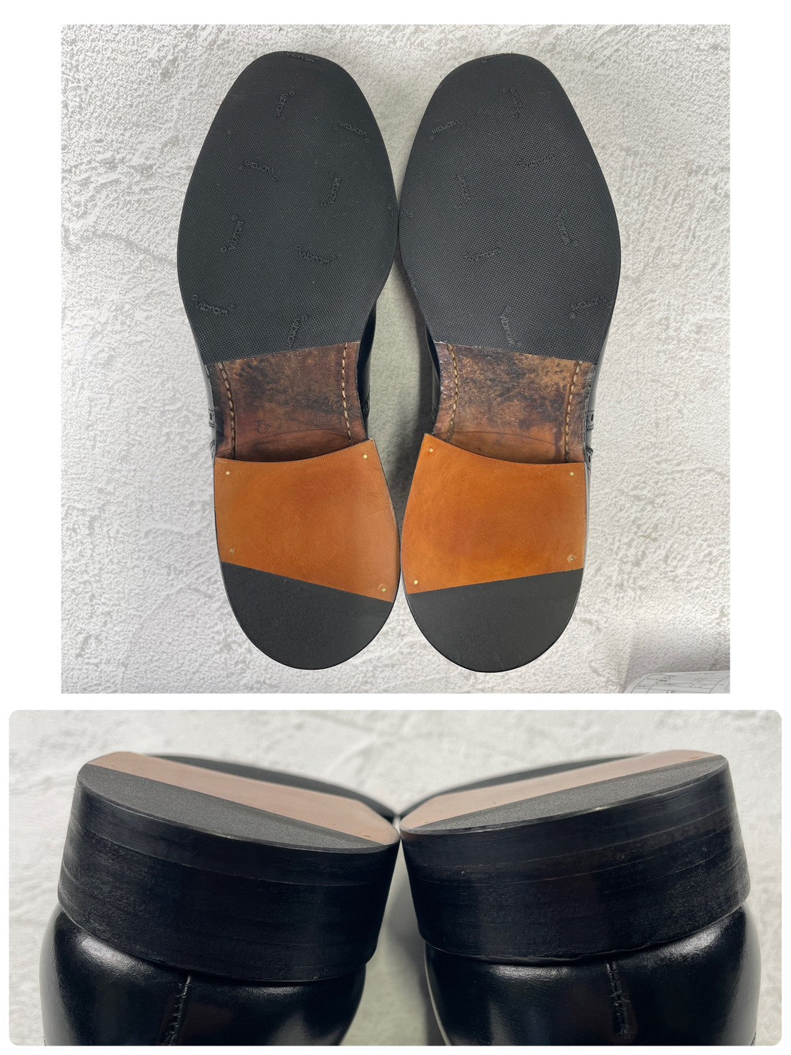 Church's Diplomat Full Brogue Straight Heel Boots with Inner Wings, Black, UK 7.5, Size 26cm (W3423) - Lift Replaced