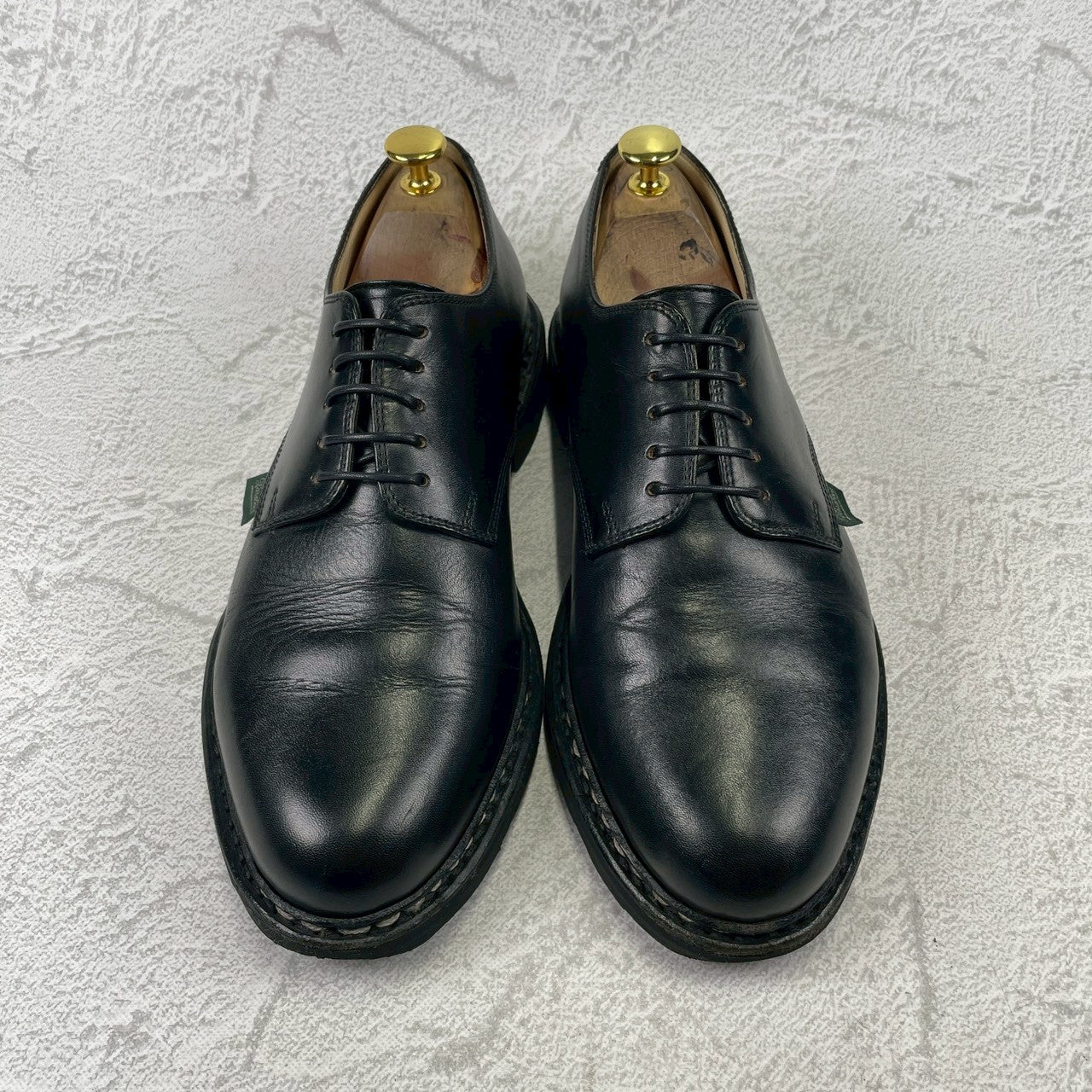 Paraboot ARLES Plain Wingtip Service Shoes, Black, Size UK7.5 (W3424), Size 26cm (W3424) - Sole Repaired