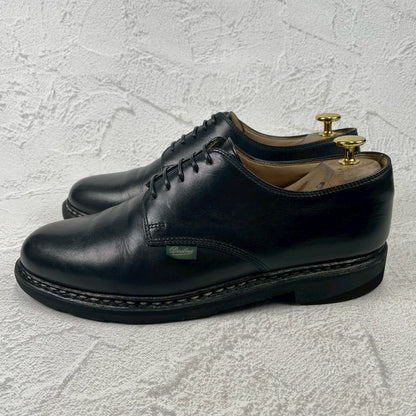Paraboot ARLES Plain Wingtip Service Shoes, Black, Size UK7.5 (W3424), Size 26cm (W3424) - Sole Repaired