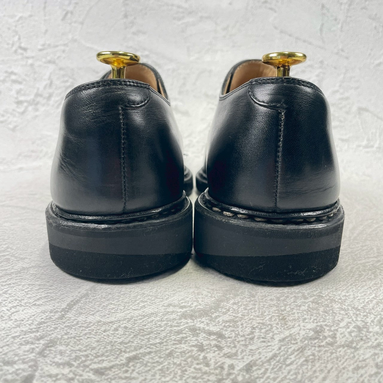 Paraboot ARLES Plain Wingtip Service Shoes, Black, Size UK7.5 (W3424), Size 26cm (W3424) - Sole Repaired