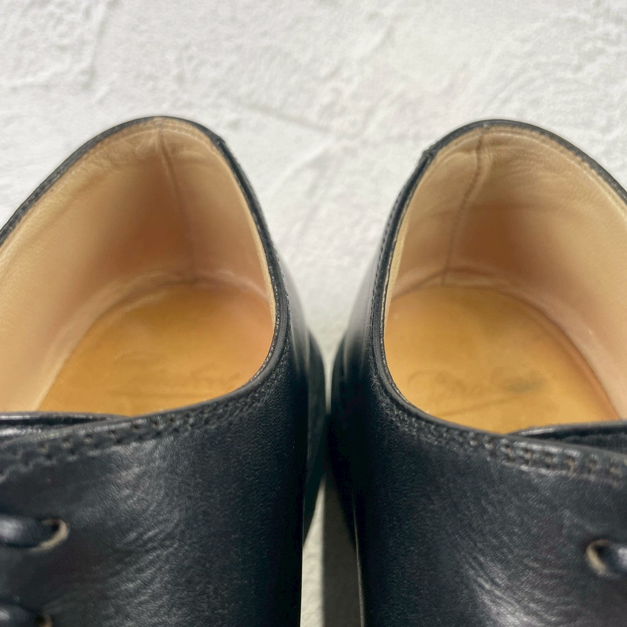 Paraboot ARLES Plain Wingtip Service Shoes, Black, Size UK7.5 (W3424), Size 26cm (W3424) - Sole Repaired