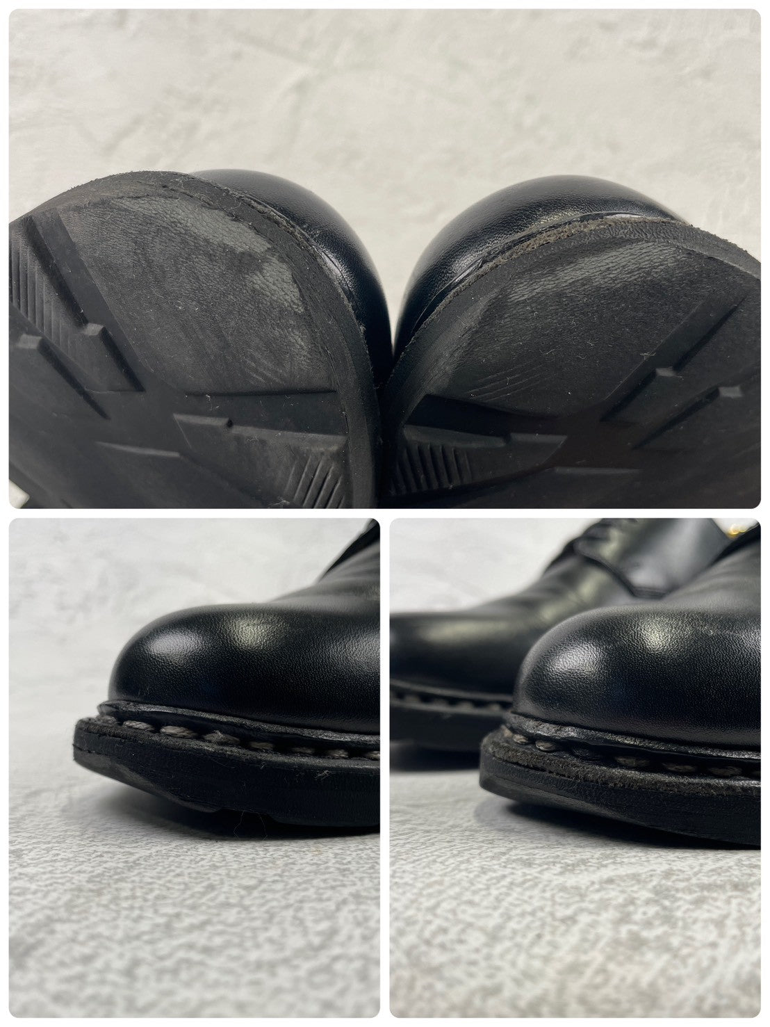 Paraboot ARLES Plain Wingtip Service Shoes, Black, Size UK7.5 (W3424), Size 26cm (W3424) - Sole Repaired