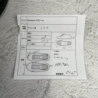 Paraboot / PHOTON / Photon Sidegoa Low-Cut TEX Sole Black UK6 / Size 24.5cm [W3425]