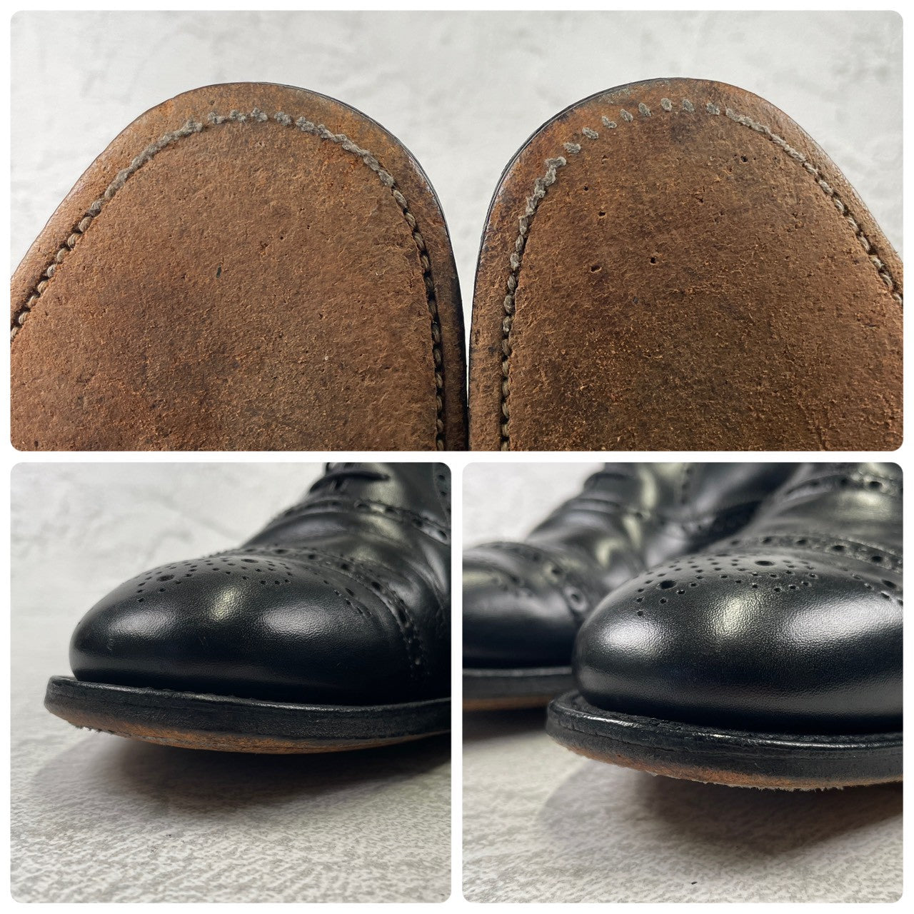 Church's 4 Cities Diplomat Full Brogue Straight Heel Boots in Black, Size UK8, 26.5cm (W3426)