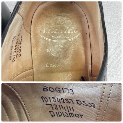 Church's 4 Cities Diplomat Full Brogue Straight Heel Boots in Black, Size UK8, 26.5cm (W3426)