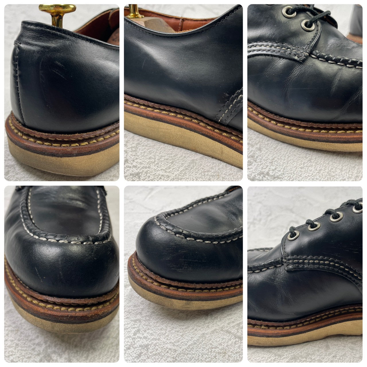 RED WING / Red Wing / 8106 / Classic Work Oxford Moccasins, U-tip, Wingtip, Black, US 8.5 / UK 7.5 / 26.5cm [W3427]