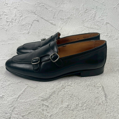 Excellent condition Berwick 5111 CHSG double monk loafers in black, size 39 (EU) / 24.5cm (W3429).