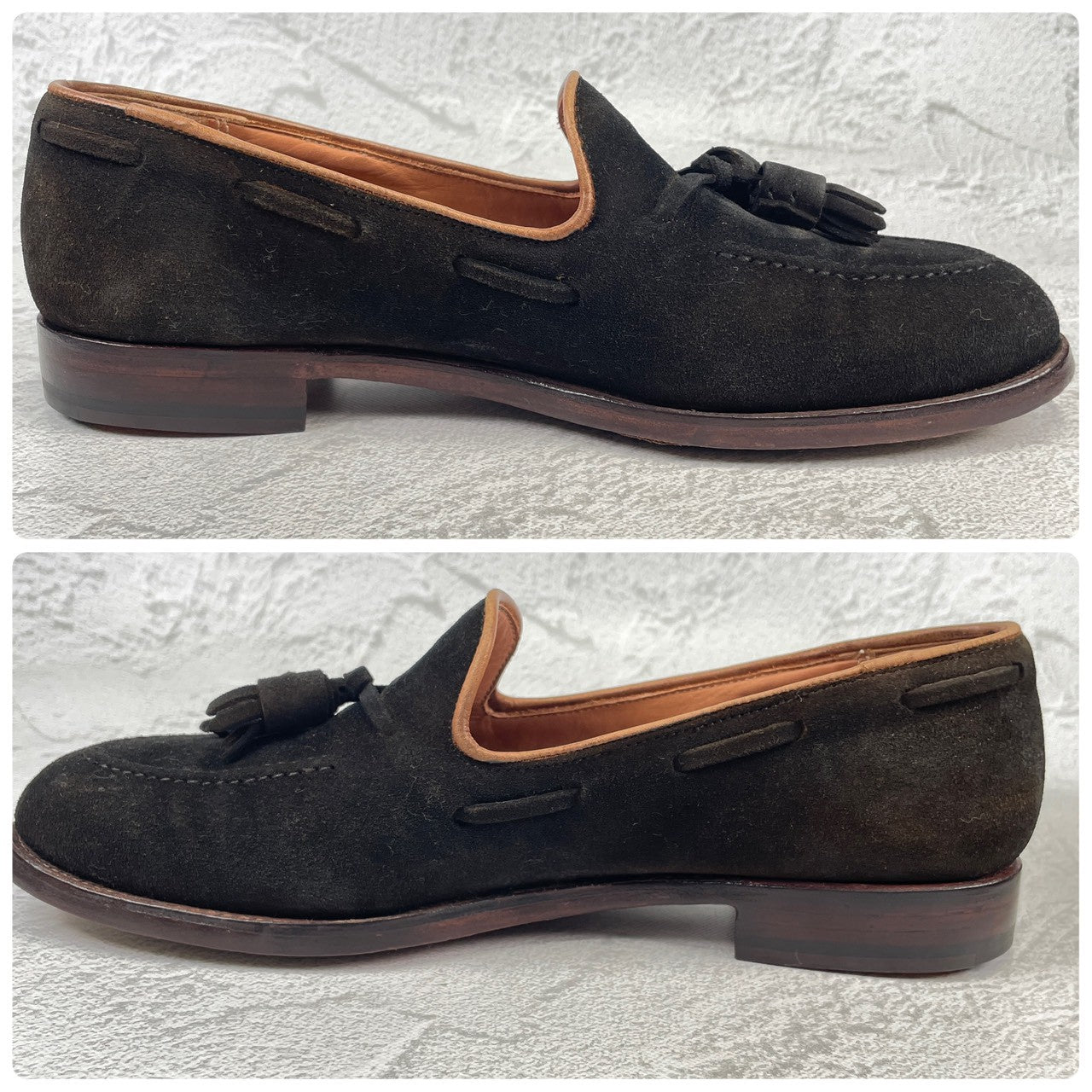 Good Condition Crockett &amp; Jones Cavendish 3 Tassel Loafers in Dark Brown Suede, Size UK6, E (Size 24.5cm) [W3437]