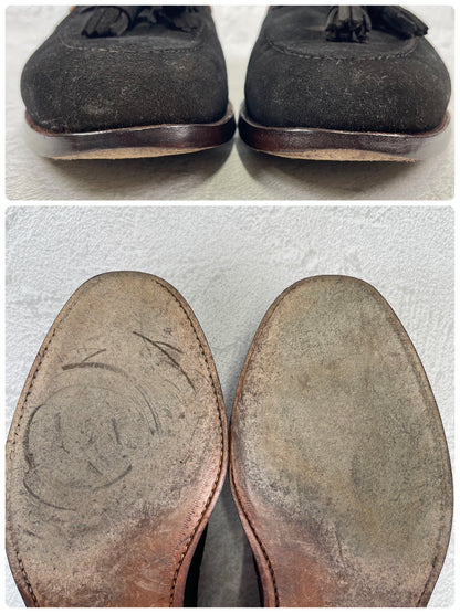 Good Condition Crockett &amp; Jones Cavendish 3 Tassel Loafers in Dark Brown Suede, Size UK6, E (Size 24.5cm) [W3437]