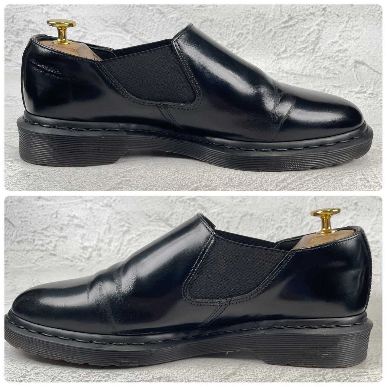 Dr. Martens Louis Low-Top Boots, Japan-Exclusive Model, Side Gore, Black, UK8 / US9 / EU42, Size 27.0cm (W3438)