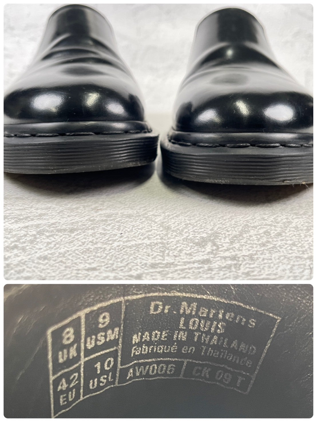 Dr. Martens Louis Low-Top Boots, Japan-Exclusive Model, Side Gore, Black, UK8 / US9 / EU42, Size 27.0cm (W3438)