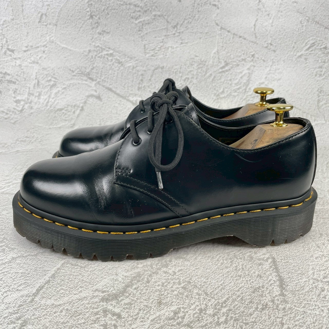 Dr. Martens 21084 Platform 3-Eye Plain Wingtip Black UK7 / Size 26.0cm [W3439]