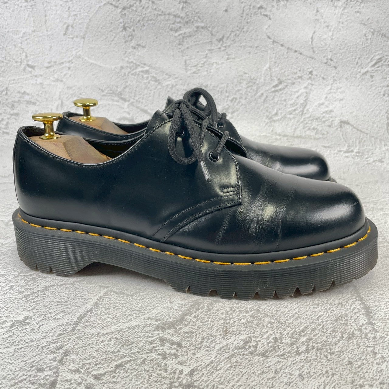 Dr. Martens 21084 Platform 3-Eye Plain Wingtip Black UK7 / Size 26.0cm [W3439]