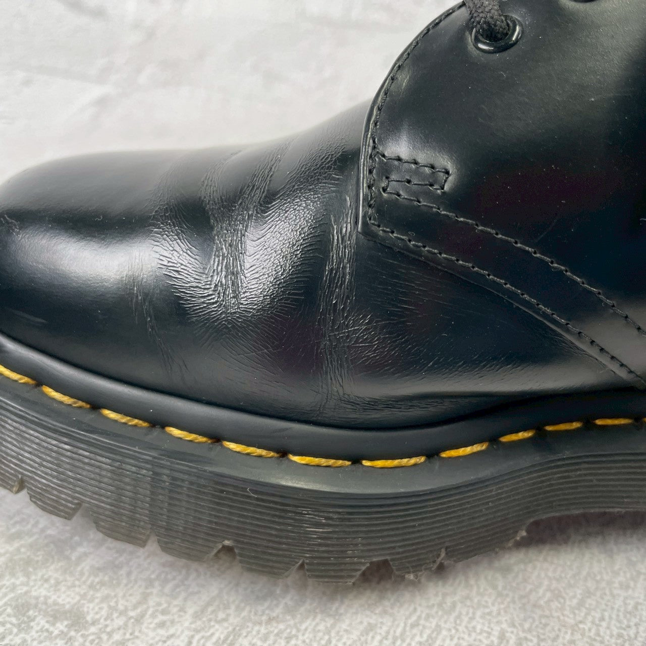 Dr. Martens 21084 Platform 3-Eye Plain Wingtip Black UK7 / Size 26.0cm [W3439]