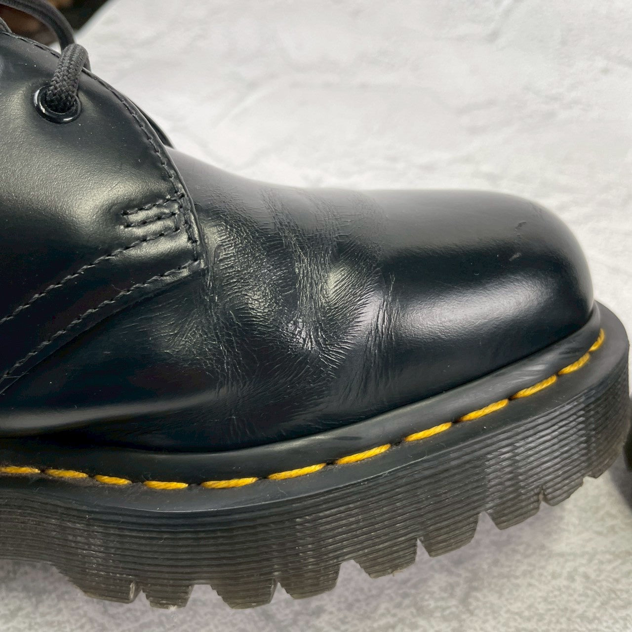 Dr. Martens 21084 Platform 3-Eye Plain Wingtip Black UK7 / Size 26.0cm [W3439]