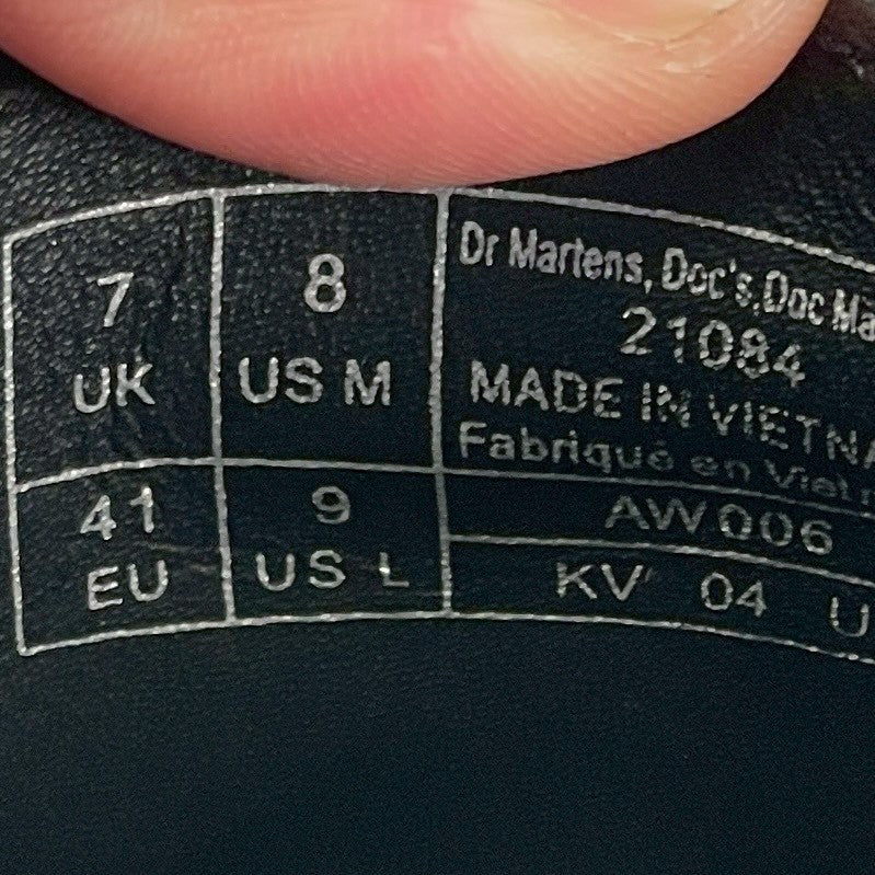 Dr. Martens 21084 Platform 3-Eye Plain Wingtip Black UK7 / Size 26.0cm [W3439]