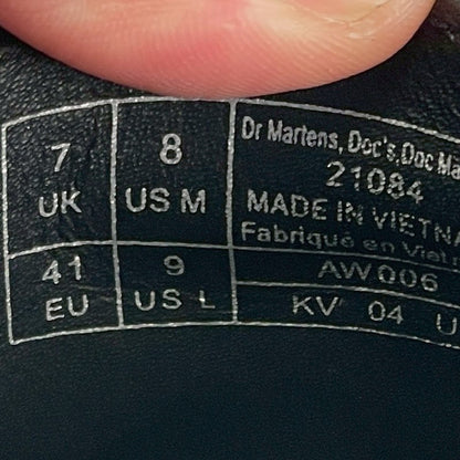 Dr. Martens 21084 Platform 3-Eye Plain Wingtip Black UK7 / Size 26.0cm [W3439]