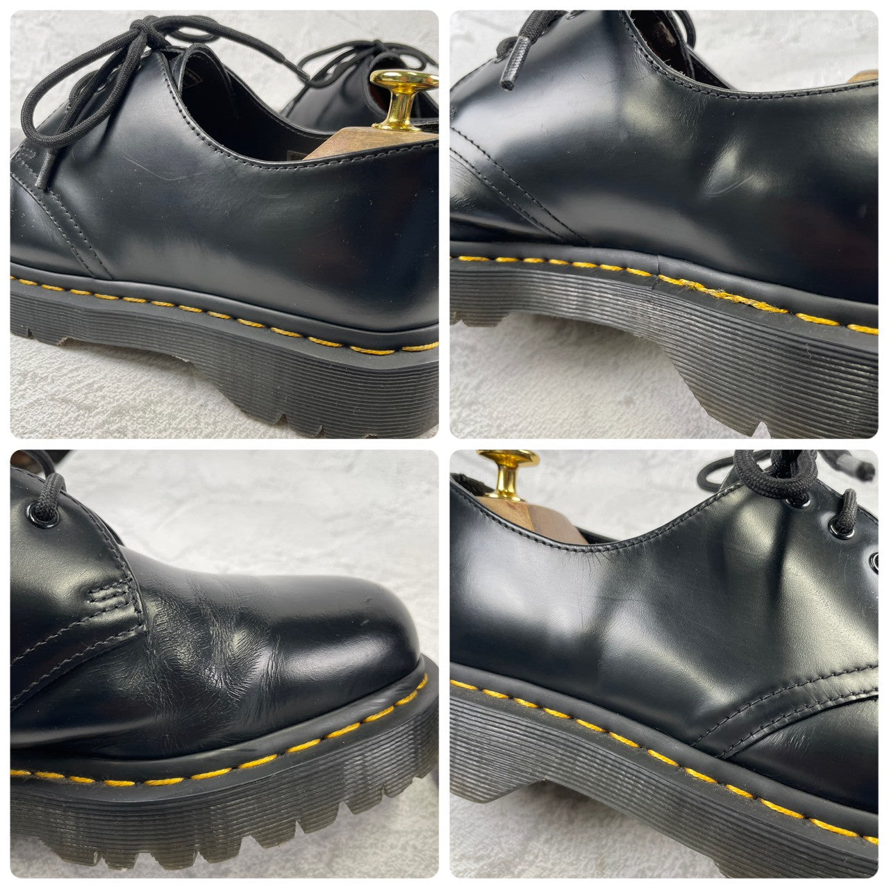 Dr. Martens 21084 Platform 3-Eye Plain Wingtip Black UK7 / Size 26.0cm [W3439]
