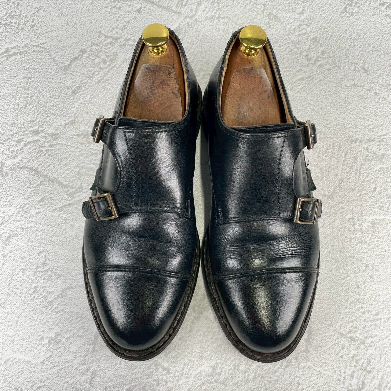 [Good Condition] Paraboot WILLIAM Double Monk Straight Boots, Black, UK 5.5 / 24cm [W3440]