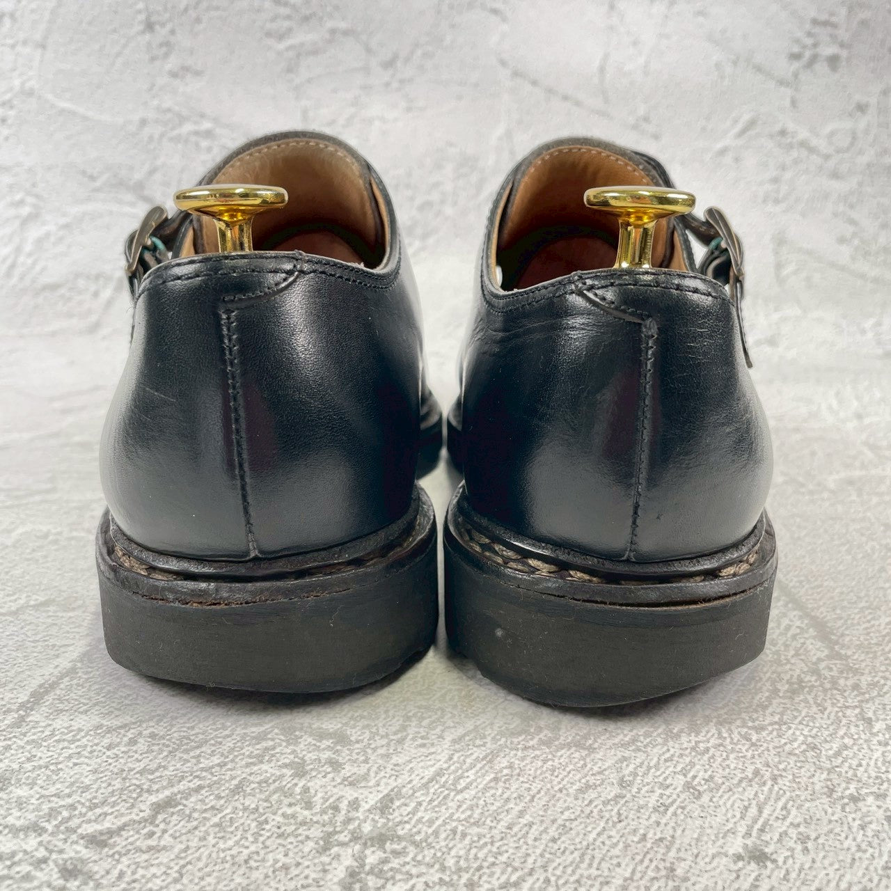 [Good Condition] Paraboot WILLIAM Double Monk Straight Boots, Black, UK 5.5 / 24cm [W3440]