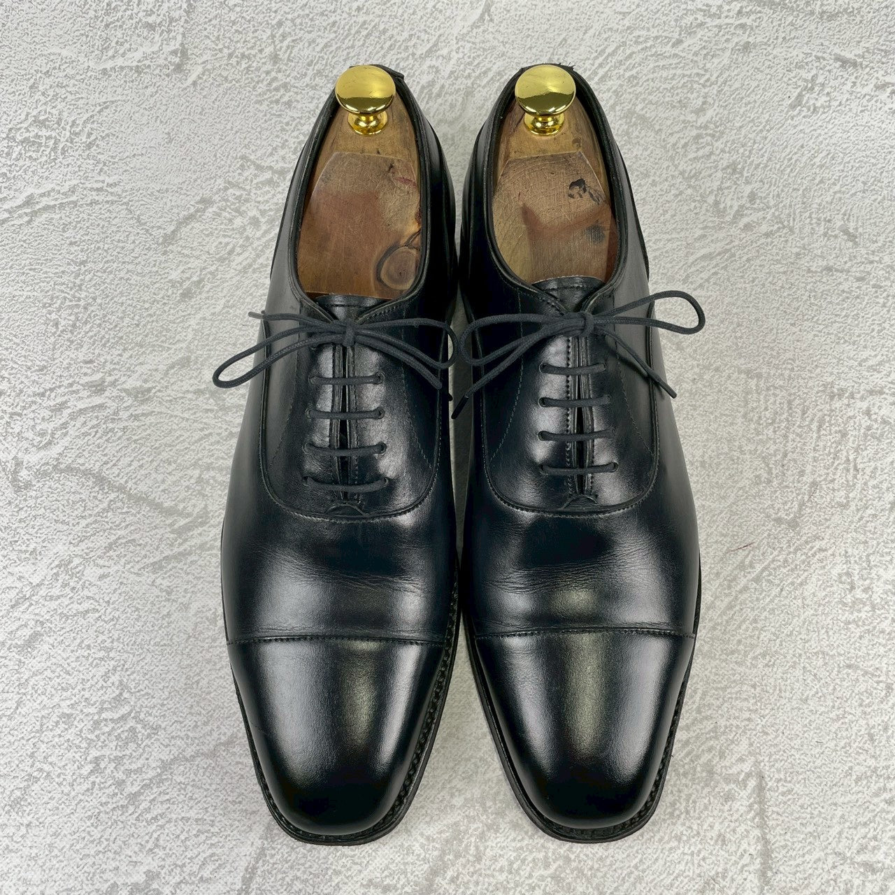 Excellent condition. Joseph Cheaney &amp; Sons 13326 EDIFICE exclusive straight-leg boots with inner wing, black, UK7 / 25.5cm [W3432]