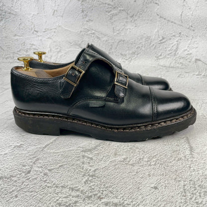 [Good Condition] Paraboot WILLIAM Double Monk Straight Boots, Black, UK 5.5 / 24cm [W3440]