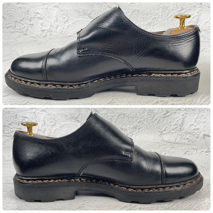 [Good Condition] Paraboot WILLIAM Double Monk Straight Boots, Black, UK 5.5 / 24cm [W3440]